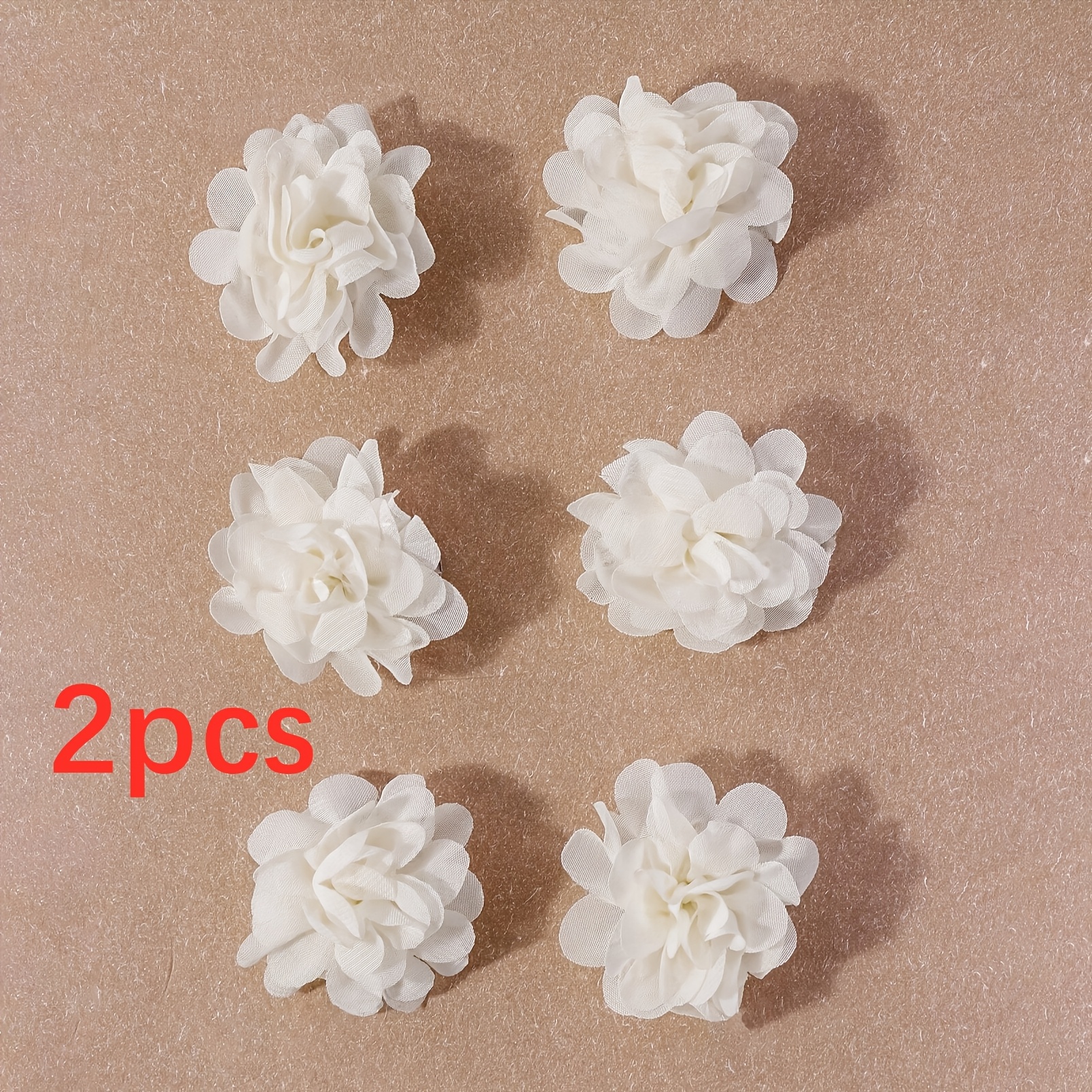 Image of 2pcs Flower Hair Clips Spring Summer Side Head Flowers Women Hair Additions Embossed Hairpins Suitable For Daily Wear, Perfect Gift For. Valentine's Day Mother's Day Easter