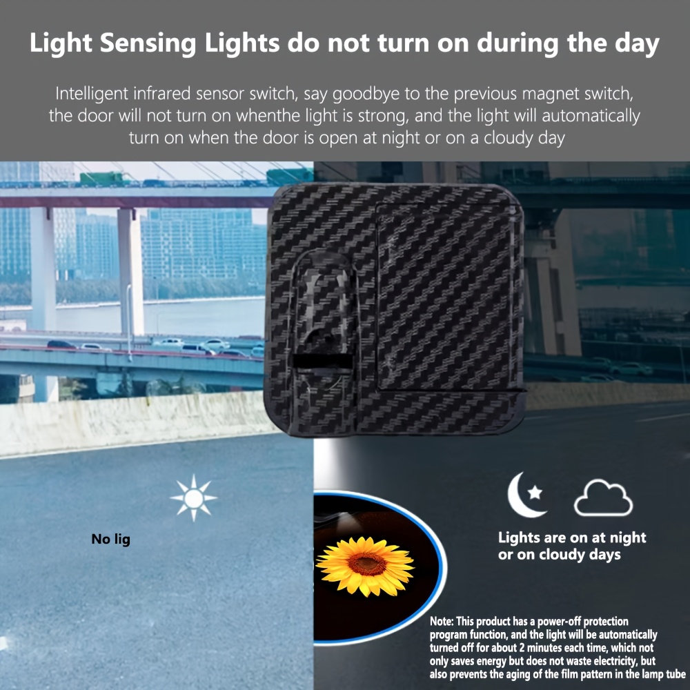 4pcs door logo projector universal wireless door led projection light door step led welcome sign shadow light suitable for of cars motorcycles led horse shadow welcome light details 3