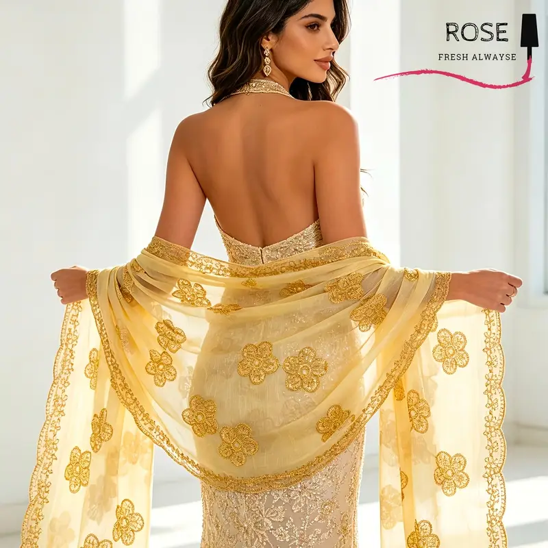 shawl for backless dress Trixie Satin Pull Through Shawl Wrap