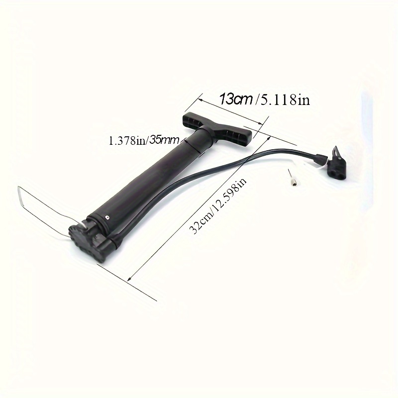 1pc portable bike pump with dual nozzle versatile manual air inflator for bicycles motorcycles sports balls and balloons schrader presta valve compatible lightweight durable details 8