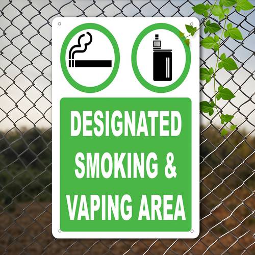 2d flat 2d flat 1pc smoking vaping area sign heavy duty metal plaque with english text wall mounted outdoor smoking zone marker 20 32x30 48cm unframed for public spaces bars patios no smoking notice decoration gift idea
