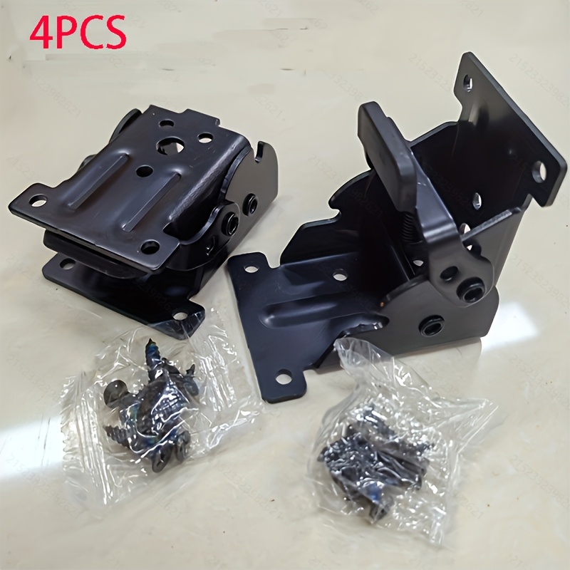 TEMU 4pcs (including 2pcs Folding Brackets And 2pcs 40pcs Screw Packs) Heavy-duty Folding Supports With Self-locking Hinges, Weight Capacity 226.8kg