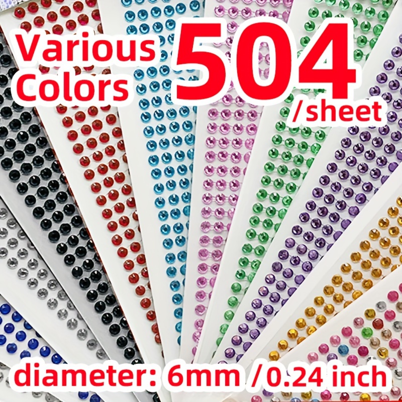 

504pcs Kit - Diy Decals, 9 , -adhesive For Crafts & Jewelry Making