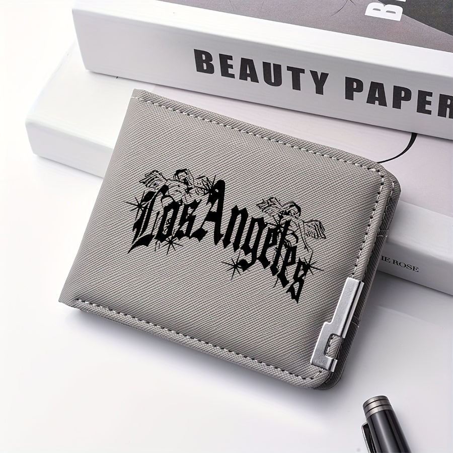 Image of Gothic Print Men's Wallet, Casual -fold Wallet, Lightweight Multi-card Slot, Suitable For Daily Use (2d Flat Printing), 2d Flat