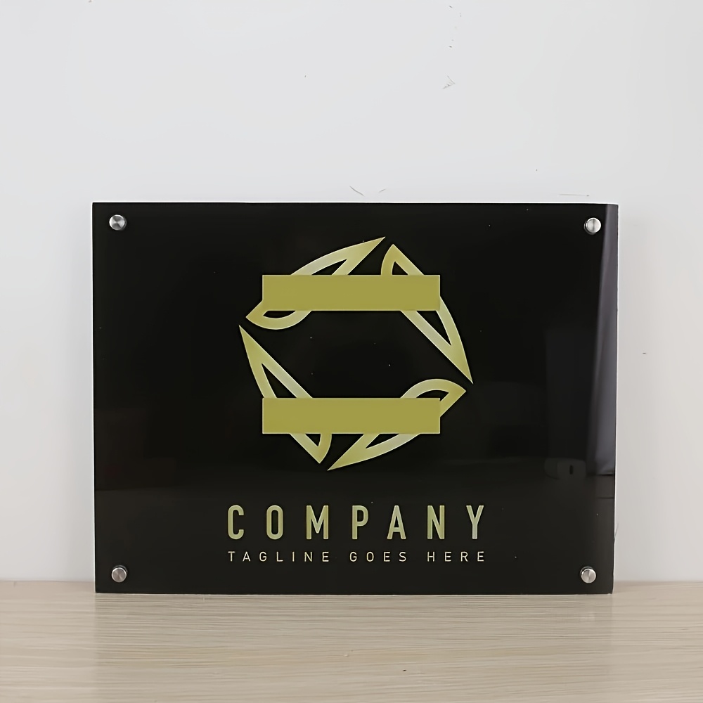 TEMU 2d Flat, Custom Acrylic Signs, Suitable For Commercial Signage And Names, Personalized Acrylic Wall Panels, Ideal For Office Doors And