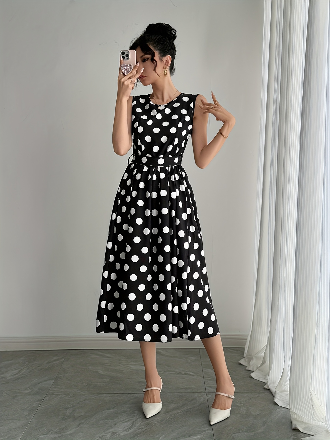 blue dress for baby girl Berylove Women A-Line Midi Dress Asymmetrical Black and White Formal Dress, Black and White / US4