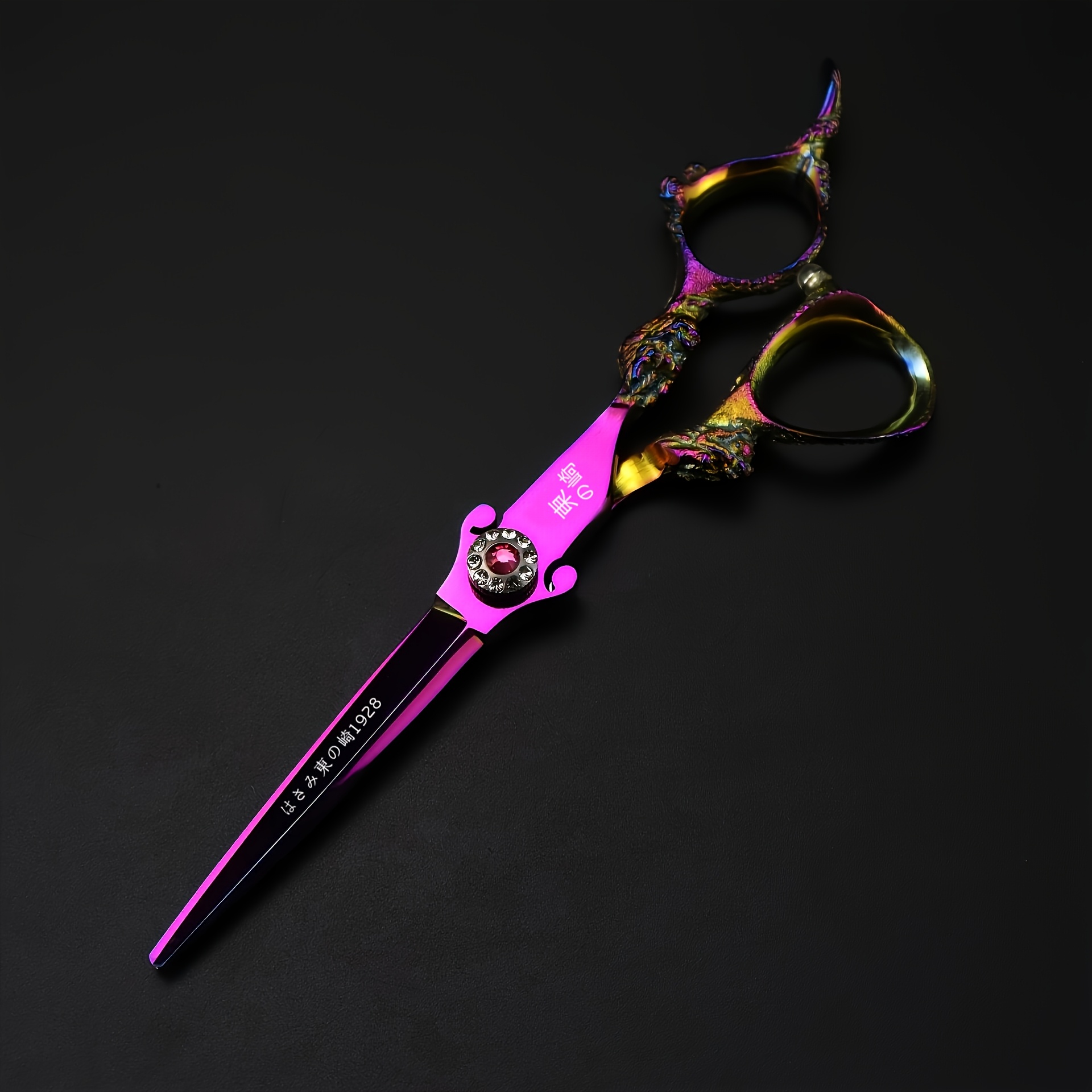 Image of 1pc 6.0-inch Color Dragon Handle High-end Hairdressing Scissors, Sharp And Beautiful For Cutting And Thinning, Hand-ground, Sharp And Durable, 80% Of