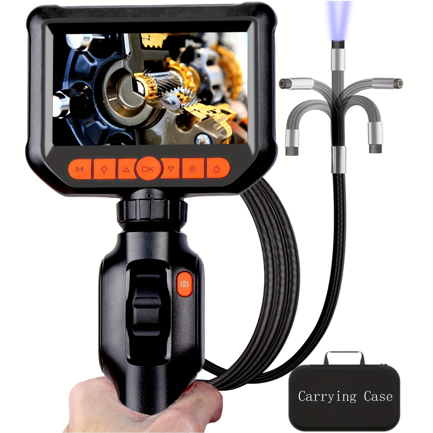 

Endoscope Camera With Light, Articulating Borescope, Sewer Camera, Borescope Camera With Light, 1080 Hd Endoscope, 5.0 Ft Semi-rigid Cable Endoscope, Gadgets For Men