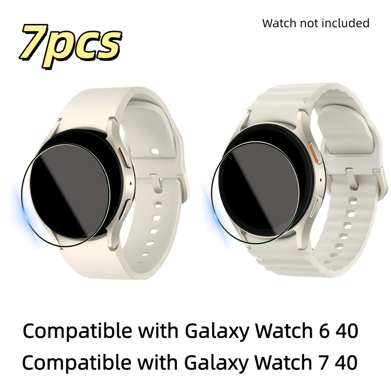 TEMU Verre de (lot de 7) compatible avec for Galaxy Watch 8/7/6/5/4/for Galaxy Watch 8/6 Classic/for Galaxy Watch Ultra (40mm/44mm/46mm/47mm), verre