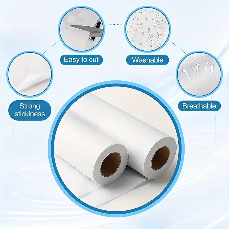 

White Polyester Fusible Interfacing Fabric - 12-inch X 15-yard Roll, , Washable, Breathable With Strong Stickiness For Sewing, Crafts & Diy Projects