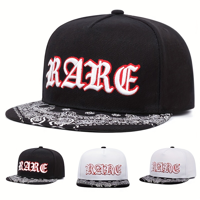 

Gothic Letter Embroidery Baseball Cap For Men Fashion Snapback Cap Hip Hop Flat Brim Hat Sun Visor Cap For Women