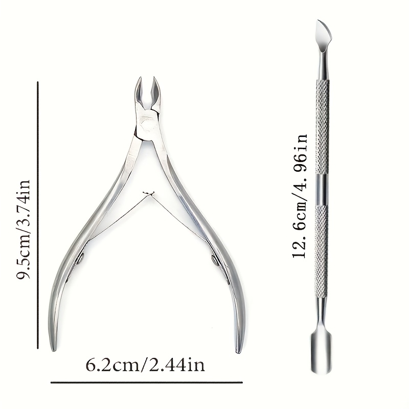 Cuticle Nipper and Pusher Kit, 2pcs Set