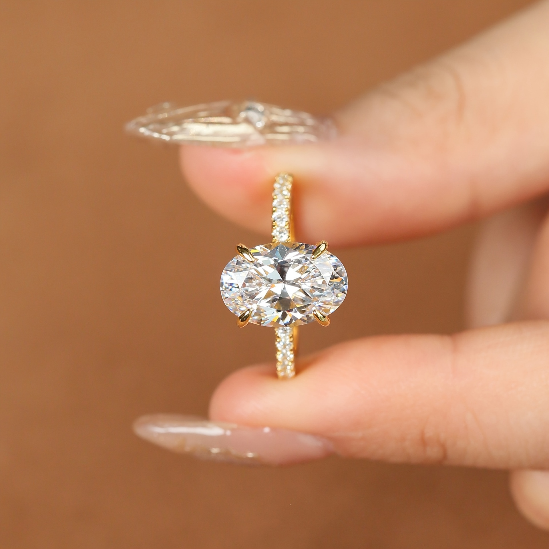 S925 Silver Ring with 14K Golden Plating
