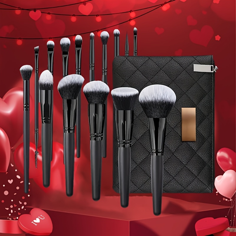 

Valentine's Day Gift Makeup Brushes Set Portable Makeup Tool Combination Foundation Makeup Brush Powder Blusher Brush Set Day Gift Beauty Tools Gift For Girlfriend Makeup Organizer For Valentine's Day