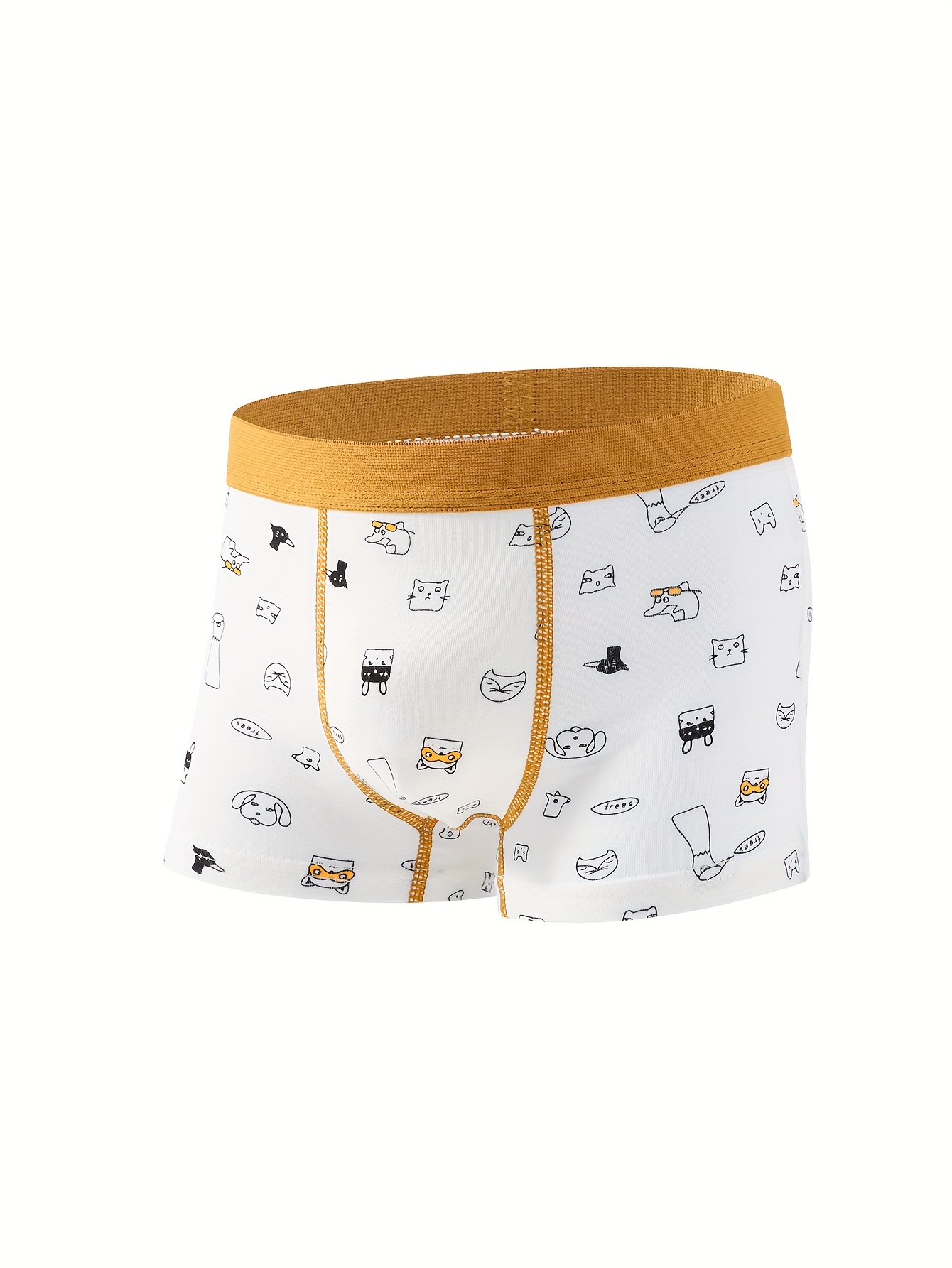 piezas de calzoncillos tipo boxeador para niños YOULEKU Ropa interior  y elástica con dibujos animados y patrones geométricos, transpirable y