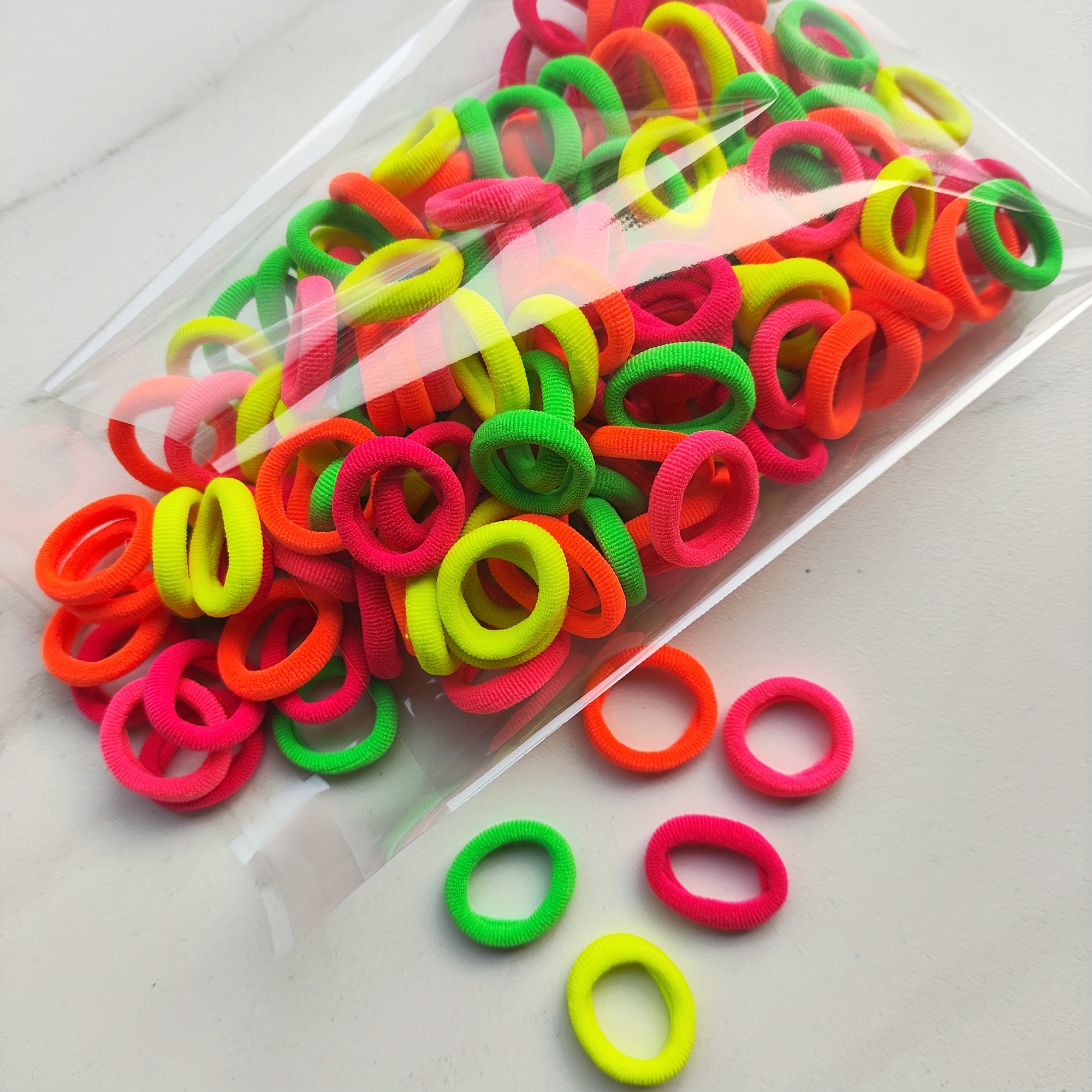 76pcs Multi-Color Elastic Hair Ties, Strong Hold