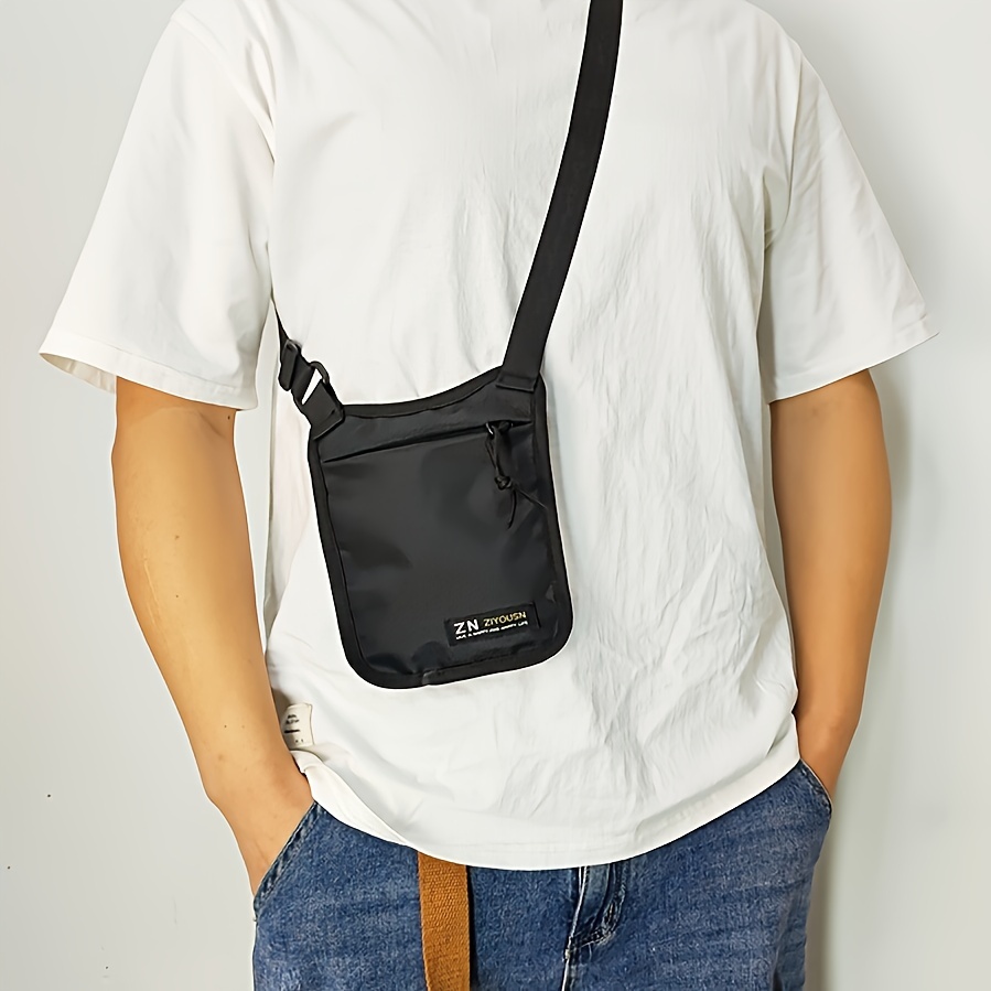 TEMU 1pc Casual Shoulder Bag, Sling Bag For & Travelling & Walking & Shopping, Portable Lightweight Cycling Phone Pack