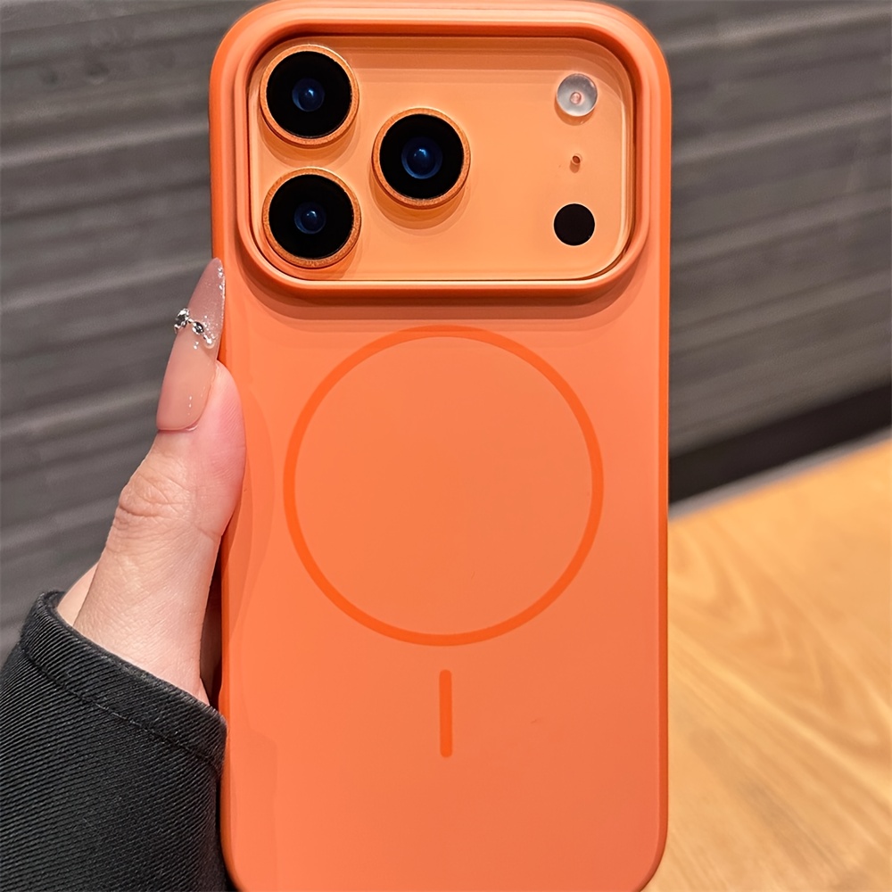 E-shop Handyhülle - Luxuriöse Metallfarbe Matte Magnetische Handyhülle für iPhone 17 Air 16 15 Pro Max Kabellose Aufladung Harte Rückseite