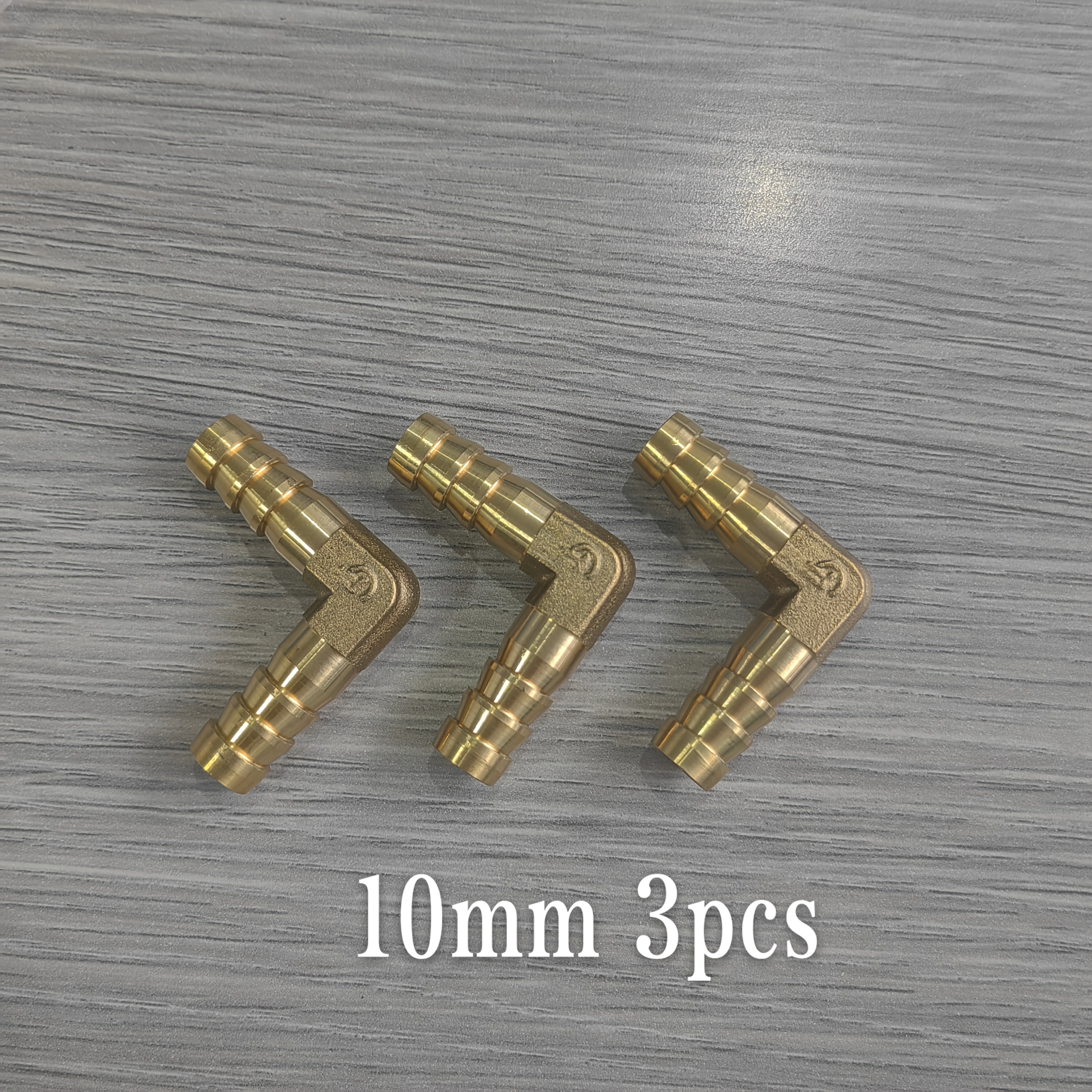 TEMU 3pcs Brass T-type 3-way Pagoda Connector 6/8/10/12mm Multi-specification Hose Connector, Durable Barbed Connector For Garden Pipes,