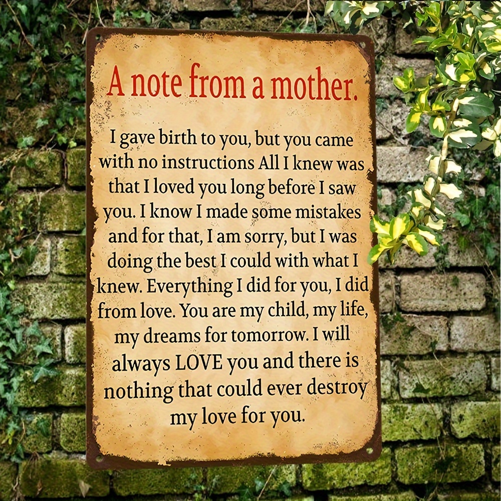 

1pc Sarcastic Metal Aluminum Signs A A Mother Posters Suitable For Decoration Art Tin Signs (8''x12''/30cm *20cm)