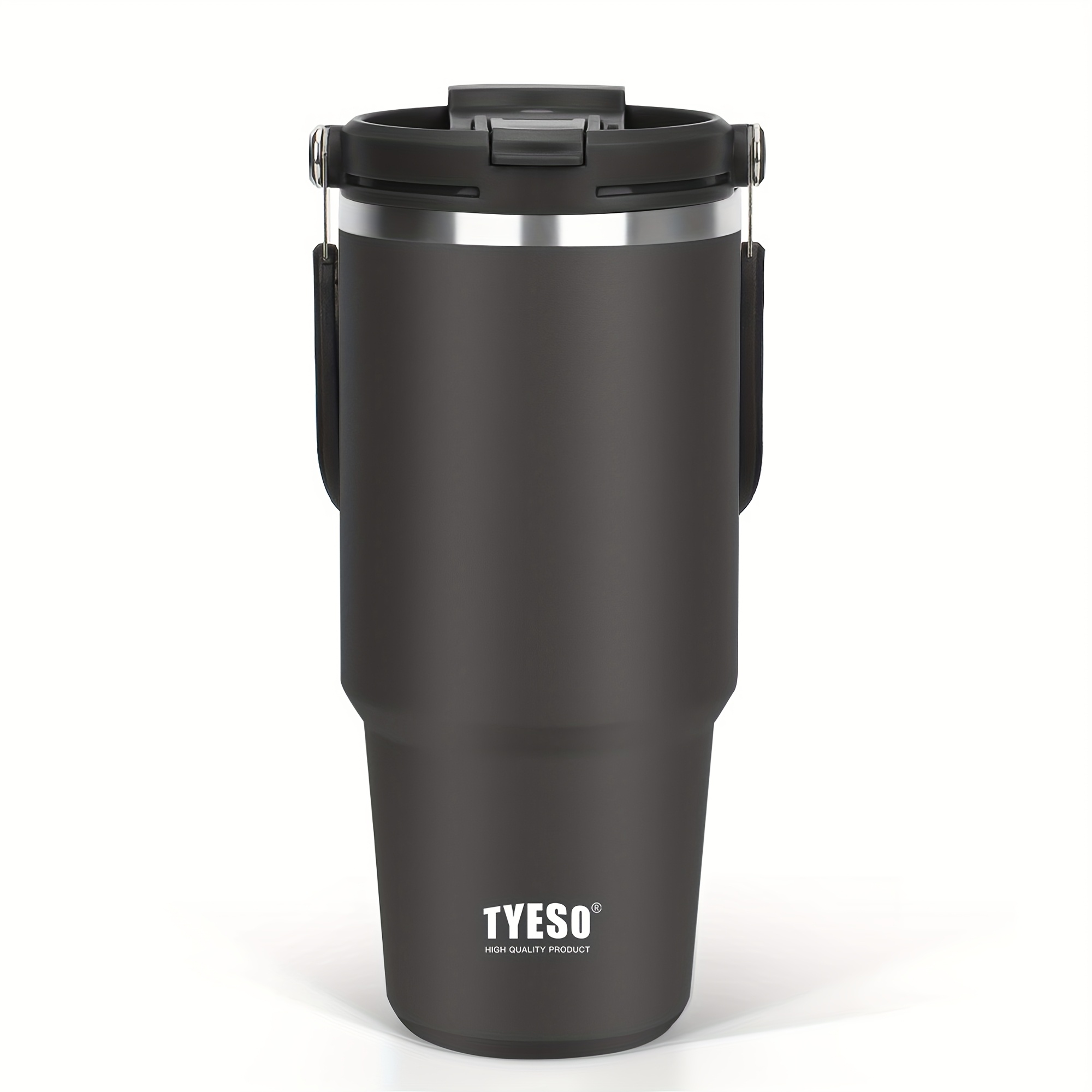   tumbler with straw 600 750 1050ml coffee water bottle vacuum bottle with handle vacuum insulated double structure wide mouth large capacity direct drinking leakproof home office outdoor