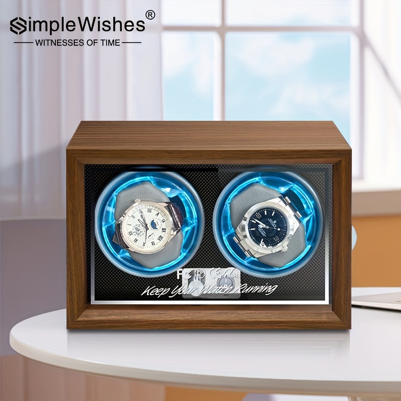 1pc automatic watch winder wooden watch box, watches storage case