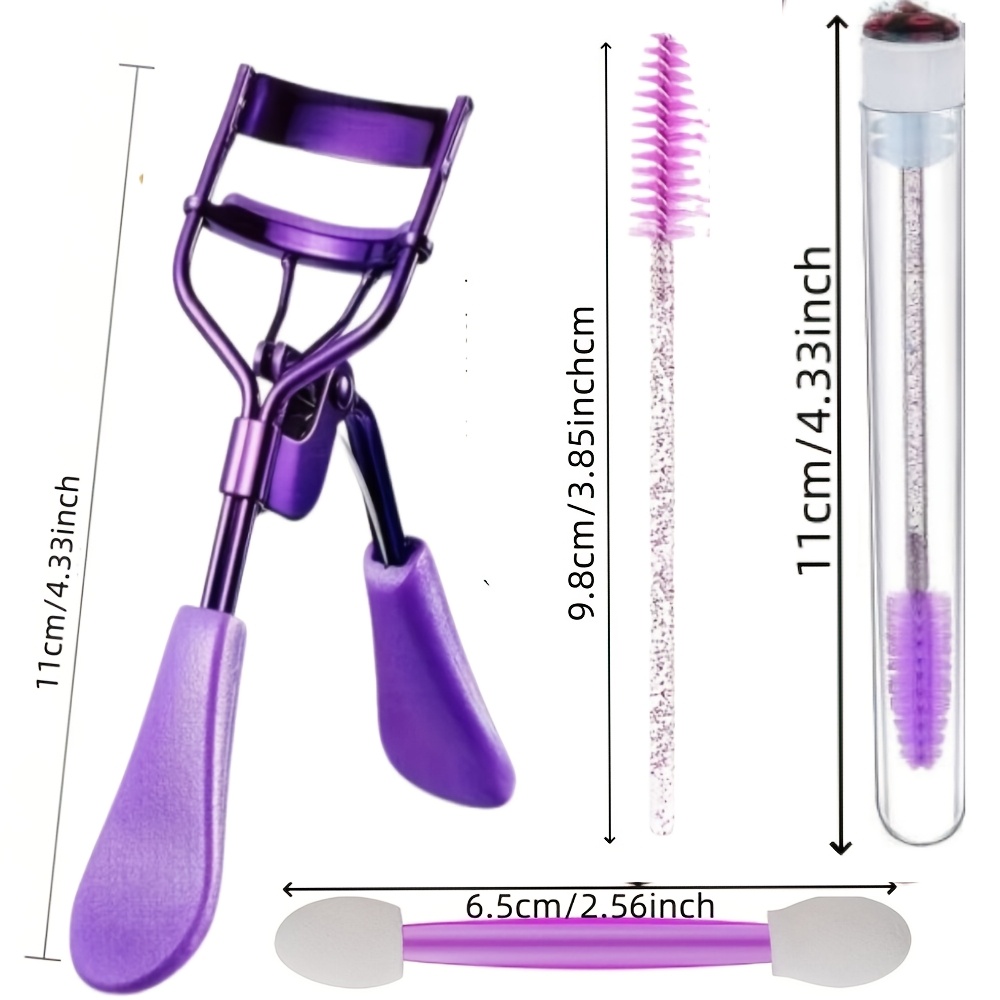 2-in-1 Eyelash Curler Set with Eyebrow Brush & Lash Comb