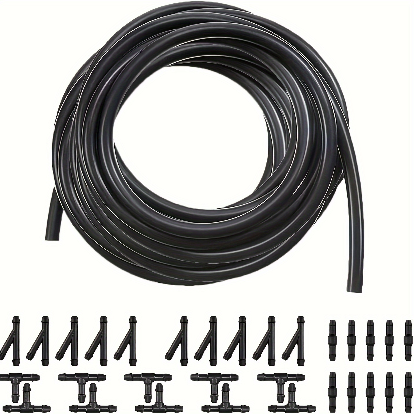 

30-piece Windshield Washer Hose Kit With Connectors, 13.1ft Tubing - Universal Automotive Washer System Replacement Kit For Water Pump And Nozzle