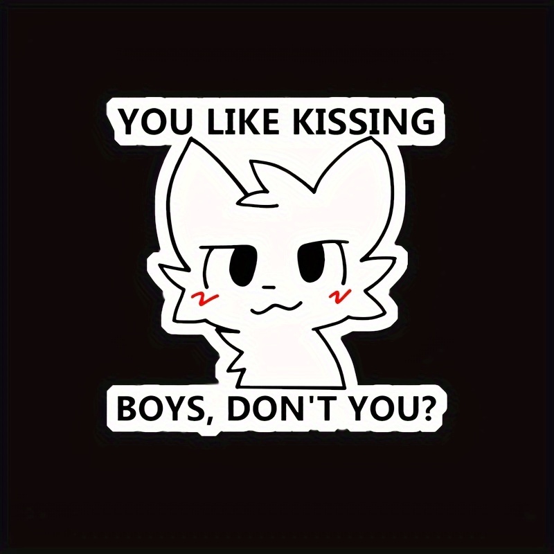 

You Like Kissing Boys, Don't You Sticker, A Waterproof Vinyl Sticker That You Can Put On Your Friend's Car, Laptop Or Motorcycle
