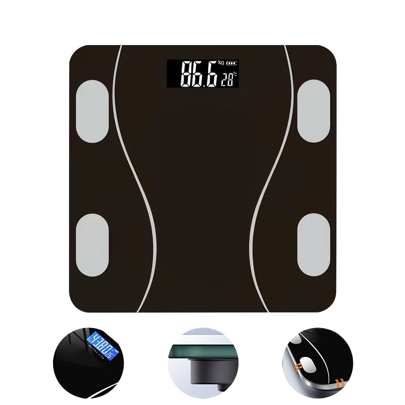 TEMU Scale, Wireless High Accuracy Digital Bathroom Scale With Multiple Health , Ideal For Home, Gym & Personal Fitness Scale Lcd Display For Home