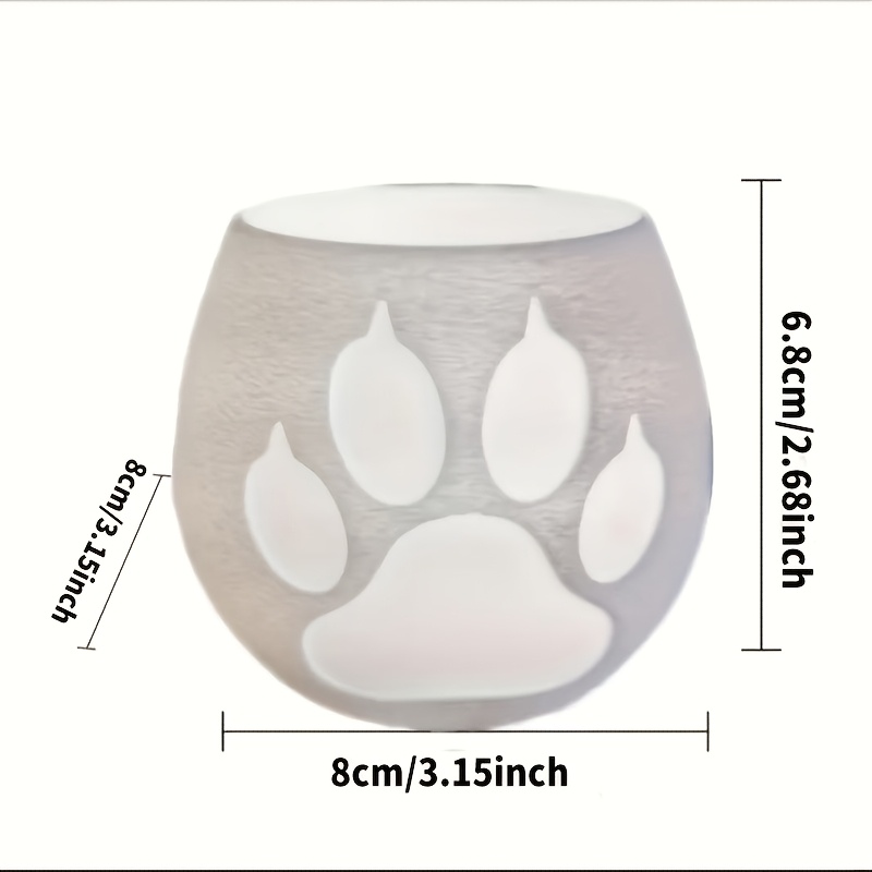 Image of Mini Paw Table Candle Holder - Cute Plastic Desktop -themed Candlestick With Pet-themed Miniature Feet For Office Decor, Wax (compatible With Electronic Candles - Buy Separately)