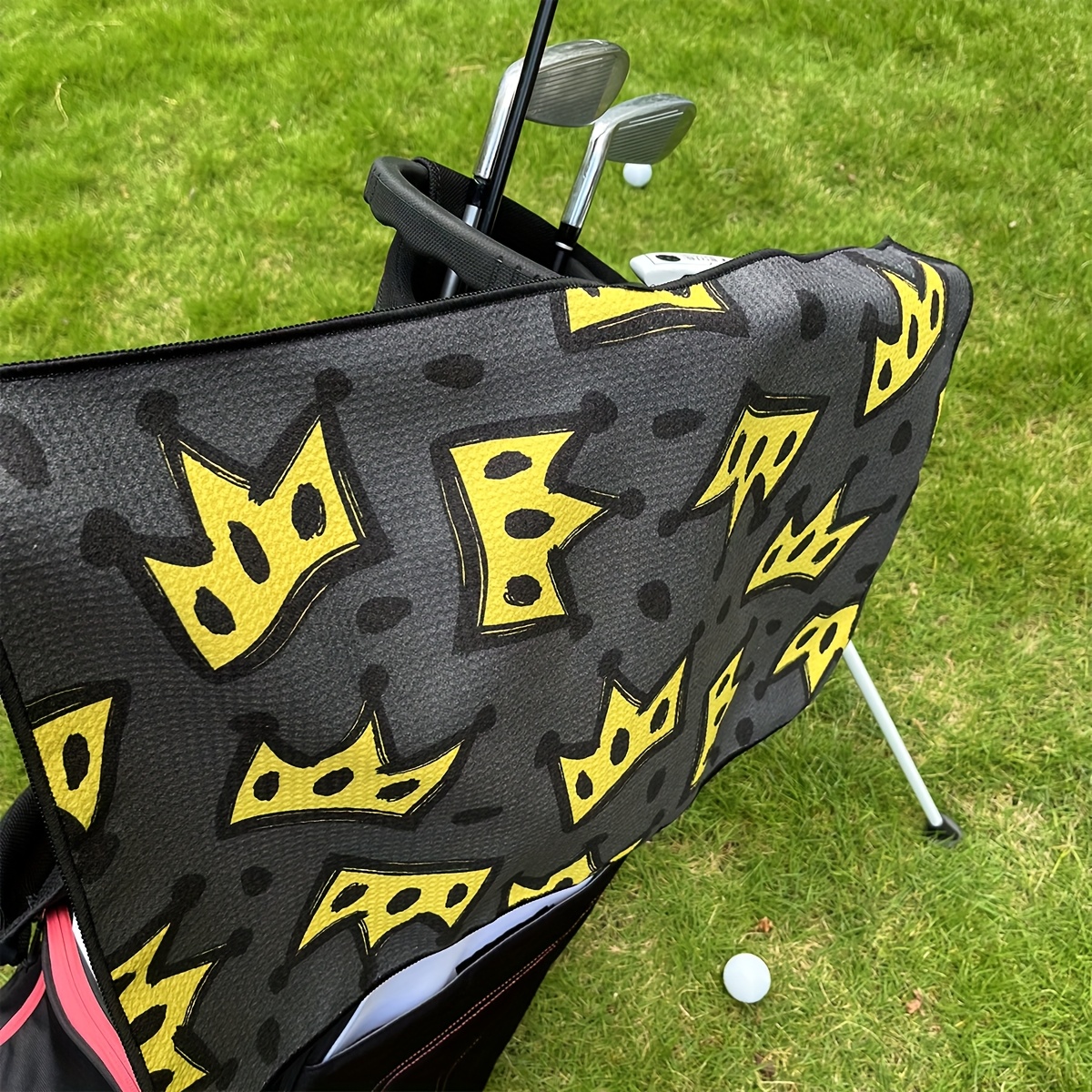 TEMU Serviette de golf en microfibre de haute qualité, dimensions généreuses 16''X24'', très absorbante et à séchage rapide pour un nettoyage facile,