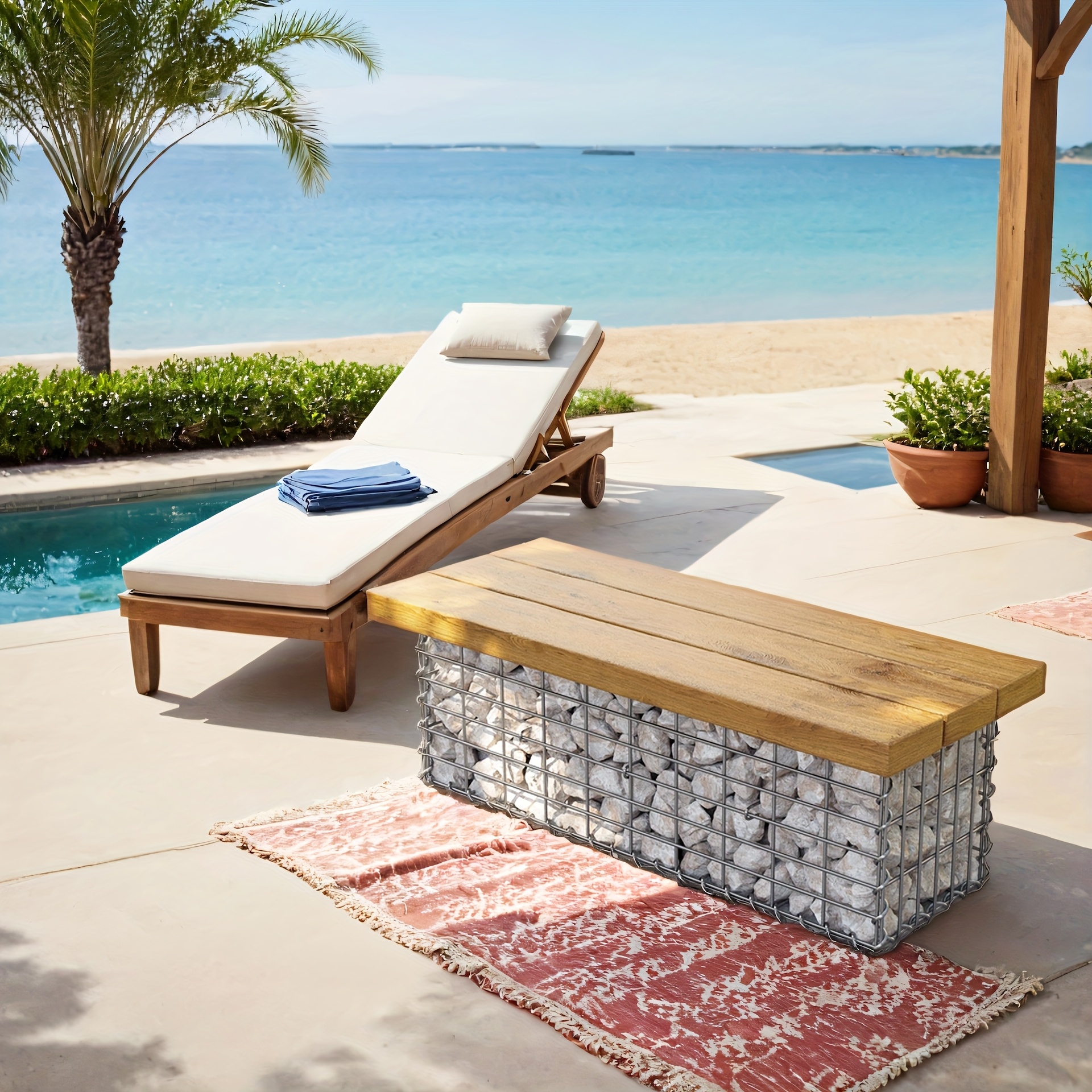 E-shop Gabionen, Metall-Gabionskorb mit Netz für Steine, Gartenzaun-Wandtrennung, 100 x 30 x 30cm, Silberfarben