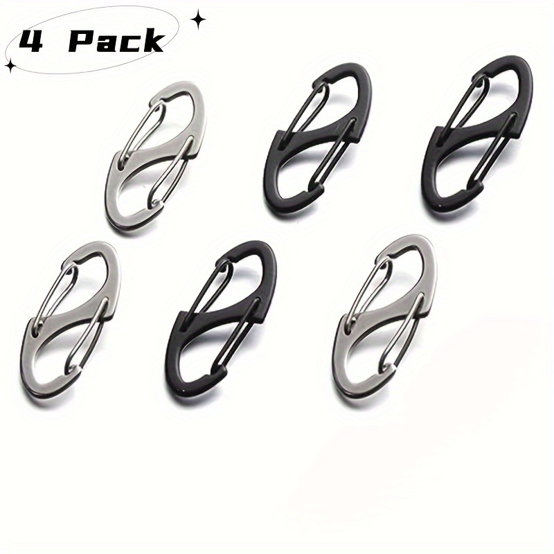 20pcs Small Alloy Keychain Clip Snap Hook Zipper Clips Anti Theft Backpack  Mini Dual Locking Carabiner For Fishing Camping - Sports & Outdoors - Temu