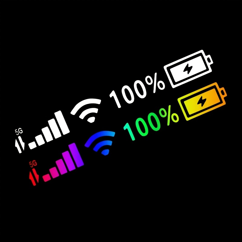 TEMU 2pcs Waterproof Vinyl Decals For Cars And Trucks, Designed With 5g Power Supply, Perfect For Decorating Windshields