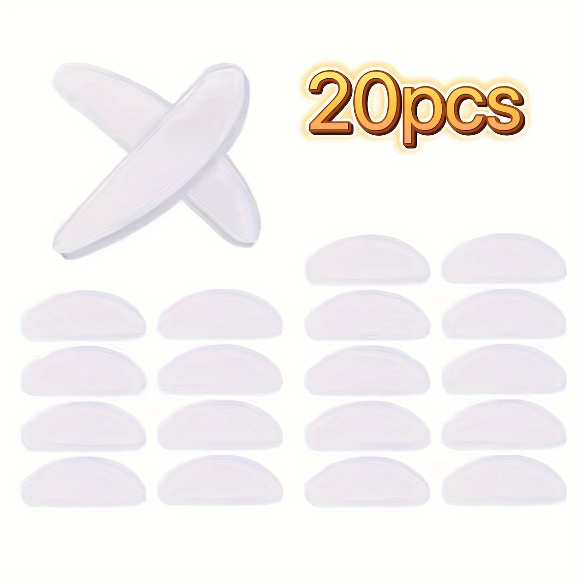 20pcs Nose Pads, Invisible Anti-slip Design, Soft Self-adhesive Nose Pads, Fixing Glasses, Enhancing Wearing , Practical Glasses Accessory, Suitable For Frame Glasses