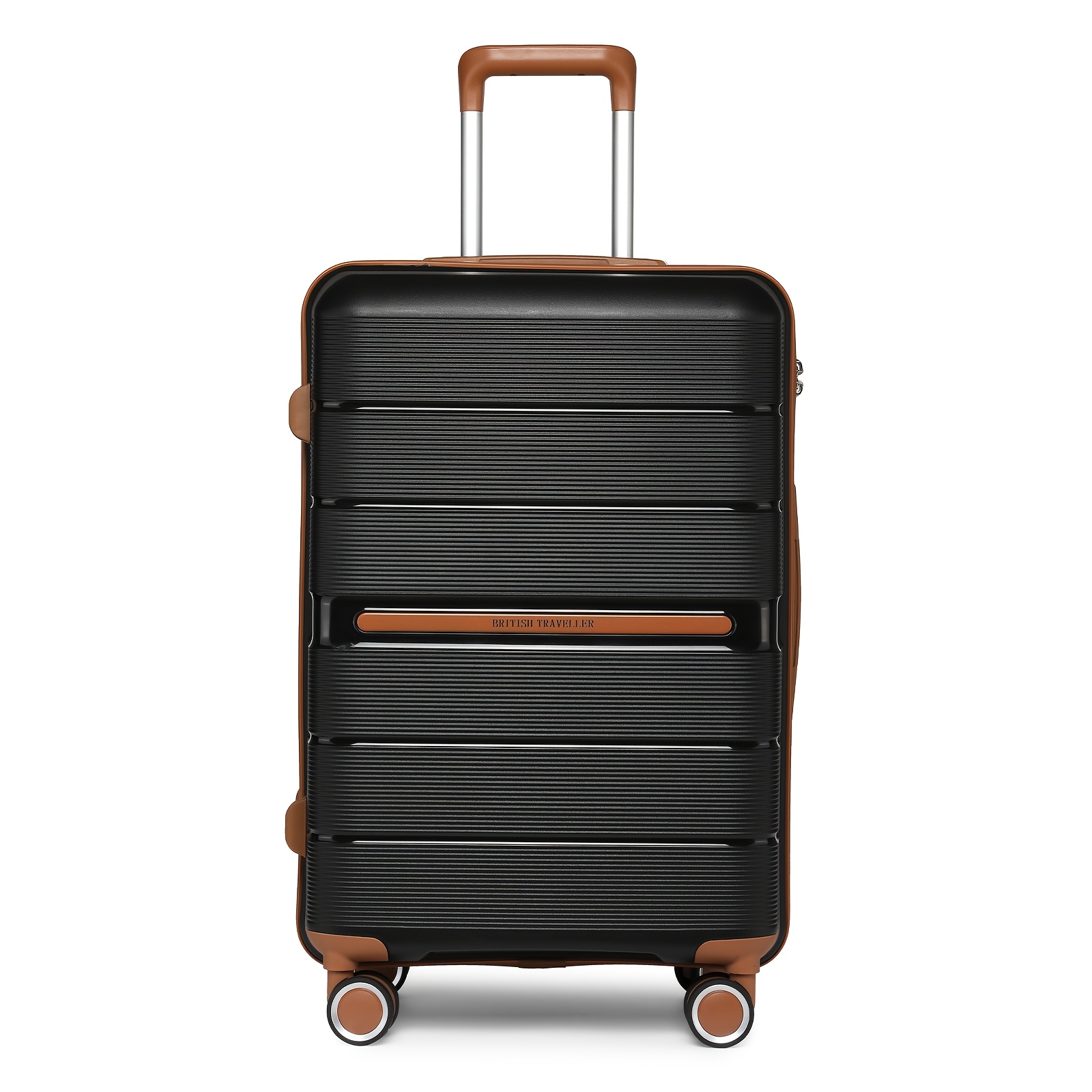20/24/28-inch Lightweight Polypropylene Hard Shell Checked Luggage Suitcase With , 4-wheel Spinner Carry- Or Suitcases Suitable For Air Travel, Airplane Luggage