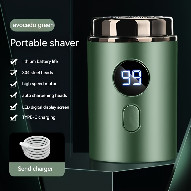TEMU Mini Waterproof Electric Razor, Portable Design, Usb Rechargeable, Fast Charge, Long , 3d Floating Blades For Precise Shaving, To Facial , Use, Easy To Clean, Perfect Shaving Experience