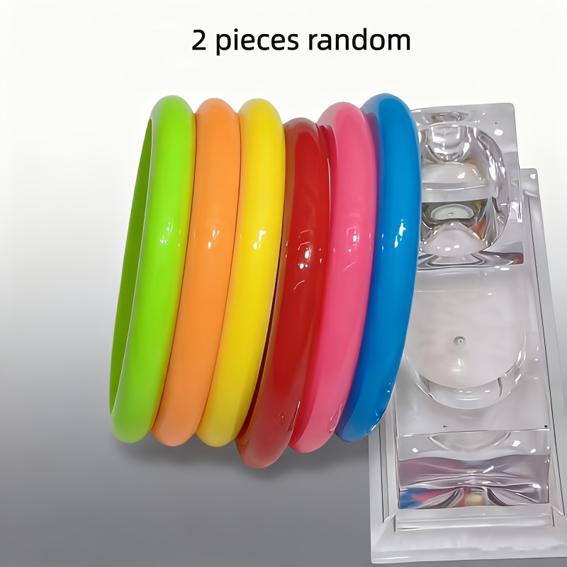 TEMU 2/5pcs Fluorescent Candy Bracelets, Suitable For 80s Singles Parties, Carnival Party Decorations, Christmas, Halloween, Music Festivals,