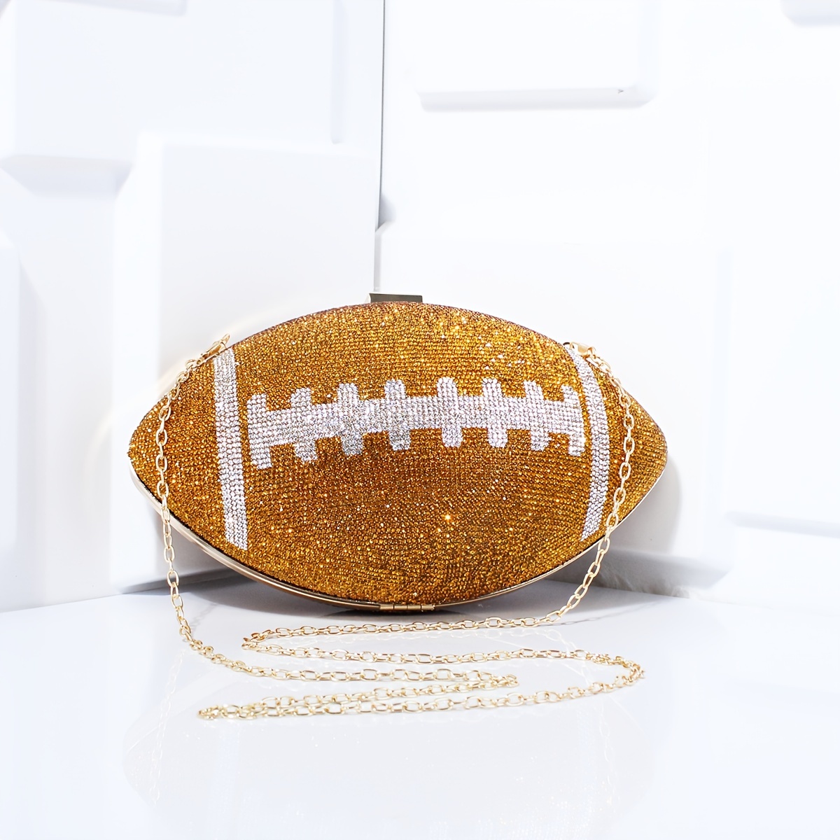 elegant encrusted football clutch fashionable Temu United Arab