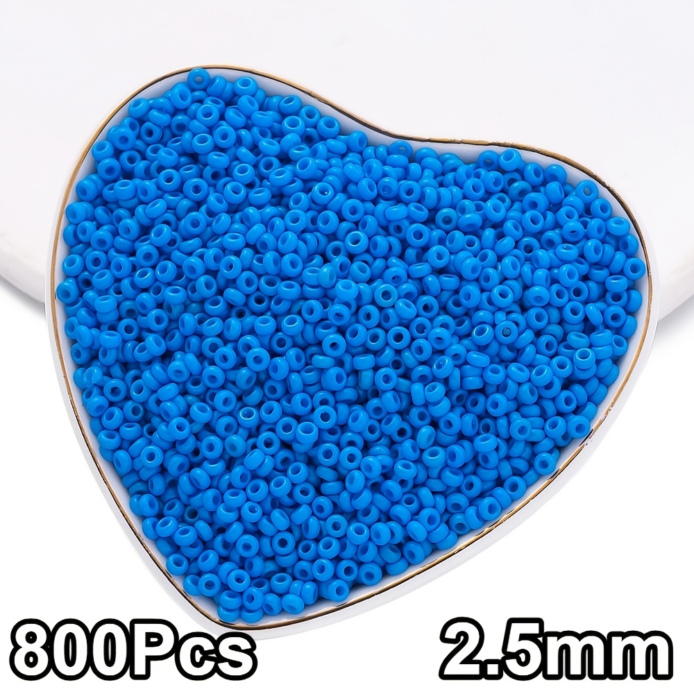 800pcs 2.5mm Multicolor Solid Color Glass Seed Beads