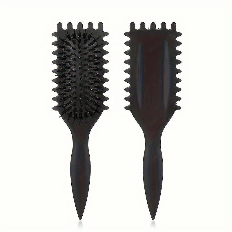 1pc Styling Brush With Hollow Scalp Massage Design | Locks In Definition & Volume | Durable Abs Handle | Suitable For Salon & Home Use | Works For Curly, Wavy & Straight Hair | Unisex ()