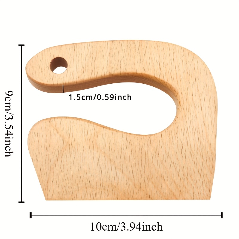 Image of Wooden Fruit Knife, Dough Cutter, Pastry And Pie Dividing Knife, Pizza Cutter, Suitable For Beginner Cooks , Wooden Knife For Fruits And Vegetables, Kitchen Tool
