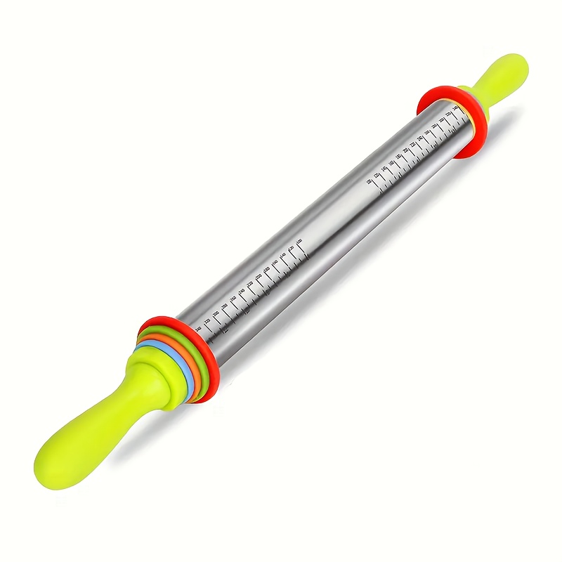 E-shop Ein verstellbarer Edelstahl-Roller mit Dichtung - Antihaftbeschichtung, ideal für Pizza, Frittata und Kekse - ein unverzichtbares Küchenutensil