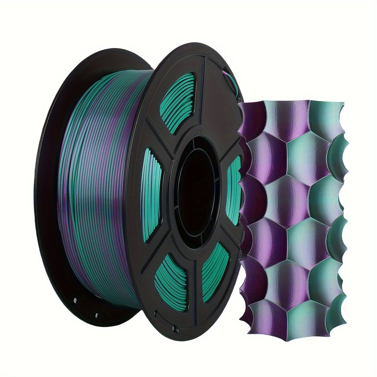Image of Pla Filament 1.75mm, 3d Printer Filament Pla Pla Filament, Purple Green Pla Filament, Color Change Inch Filament 3d Printer Filament +/-0.03mm, 1kg/2.2lb