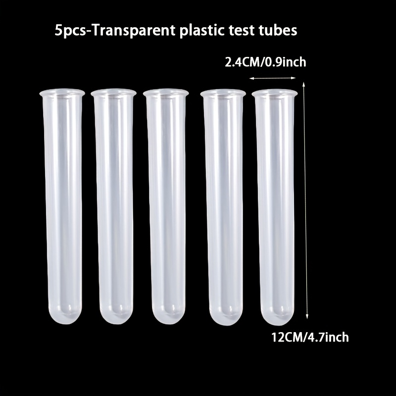 Image of 5pcs Transparent Acrylic Tubes/5pcs Purple Acrylic Tubes And Kitten Flower Vase Silicone Mold For Hydroponic Plant Cultivation Suitable For Home And Office Decoration Plaster Silicone Mold Accessories