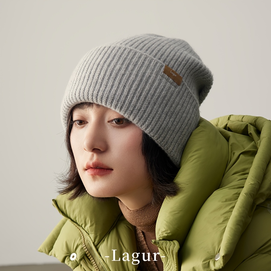 Women's 100% Wool Thick Beanie with Ear Flaps