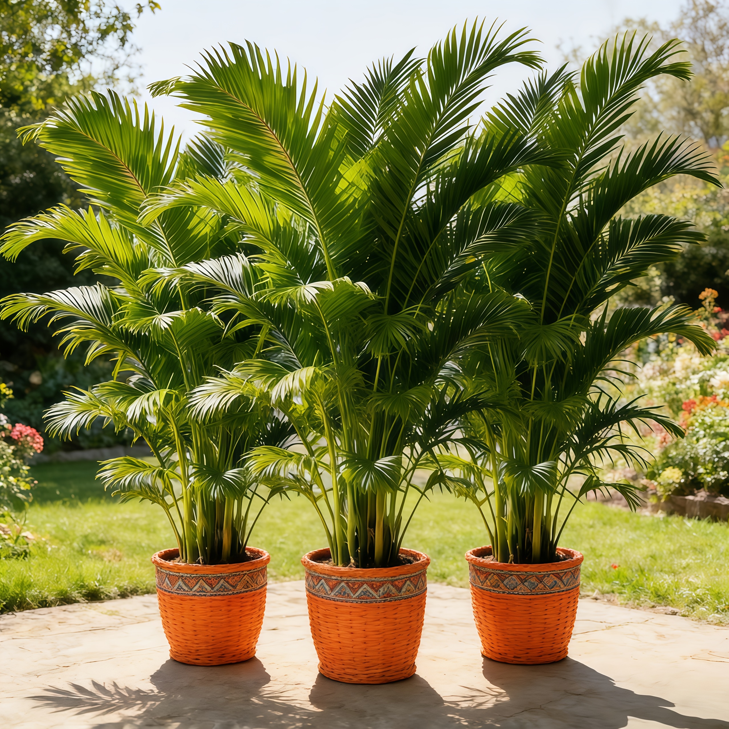 Special Offer for a Single Piece - Large Outdoor Artificial Plant - Fan Palm | Huge Thick Broad Leaves, Lush And Expansive Crown, Highly Decorative | Suitable for Various Settings Such As Indoor/Outdoor Gardens, Yards, Lawns, Balconies, Porches