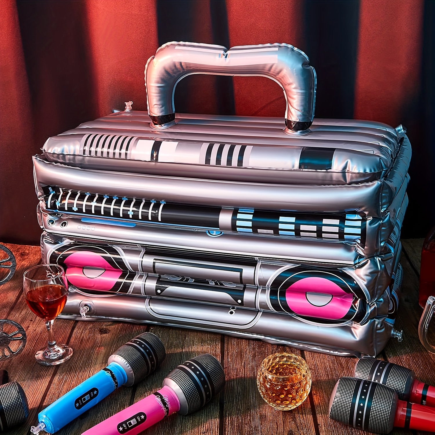 Inflatable Boom Box Beverage Cooler 80s 90s Theme Party Decorations  Inflatable Cooler Radio Blow Up Boom Box Birthday Drink Favors For Retro  Party Hip