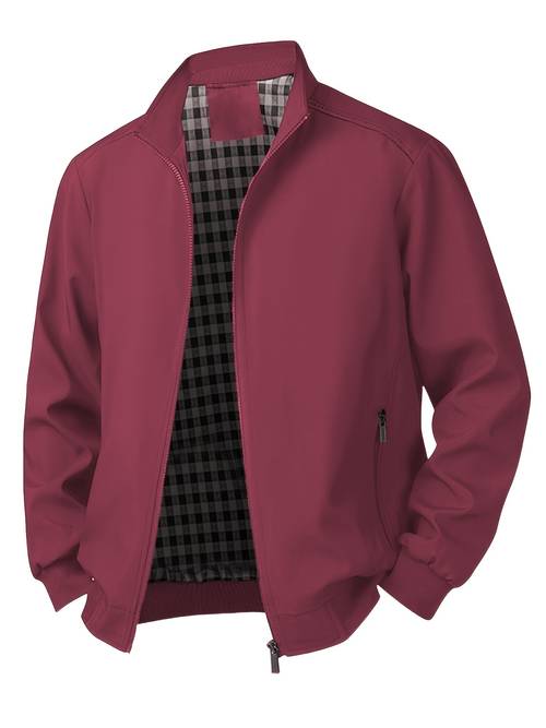 plus size high end jacket autumn outerwear mens stand up collar jacket spring autumn style casual top